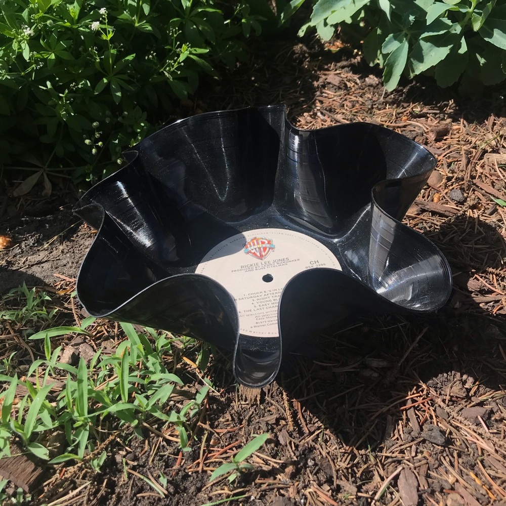 Vinyl record bowl